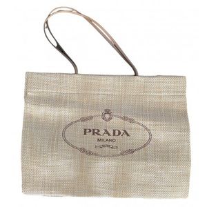 Prada raffia tote bag